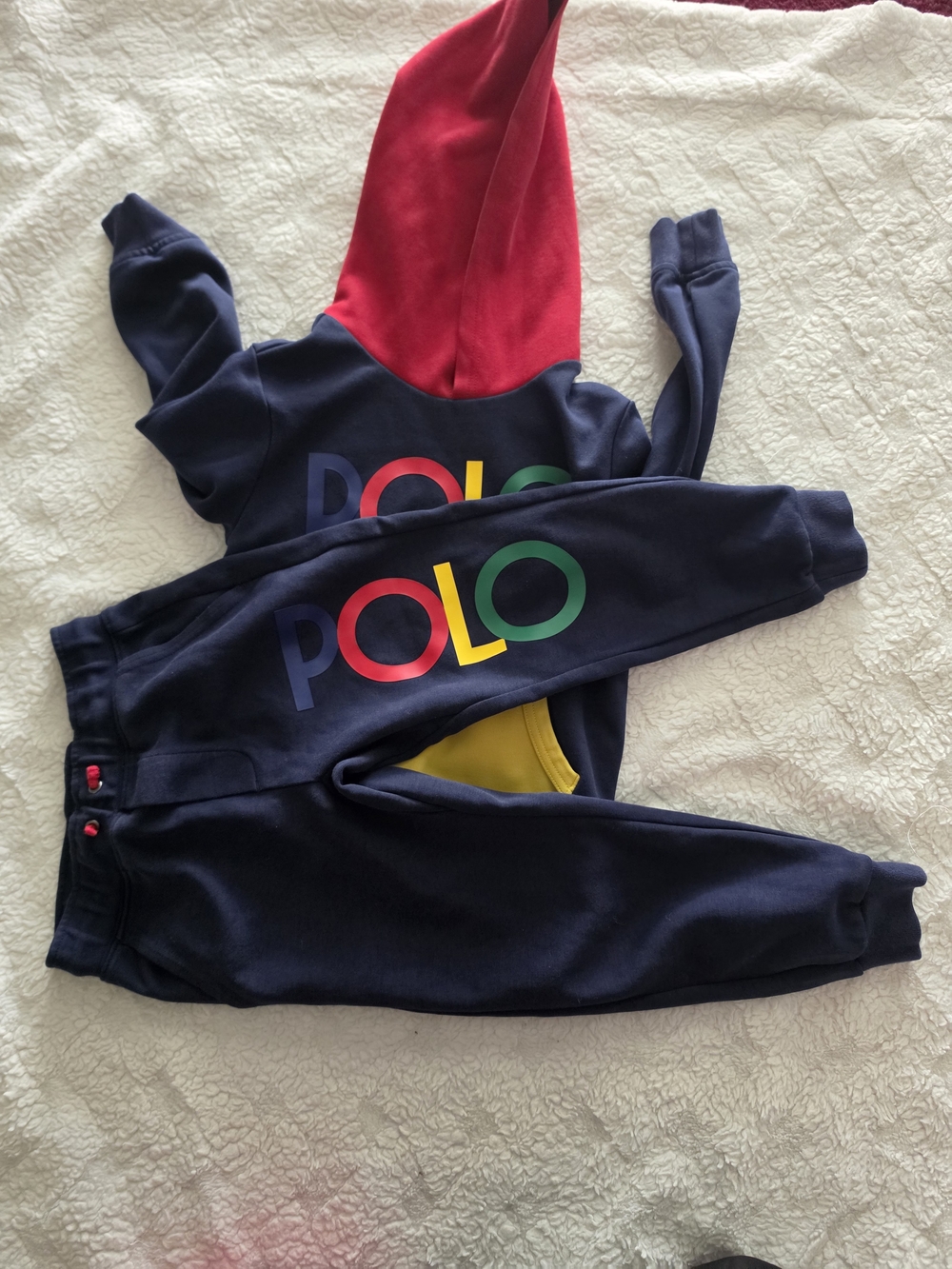 Polo by Ralph Lauren Navy Jogger Pants with Multicolor Logo